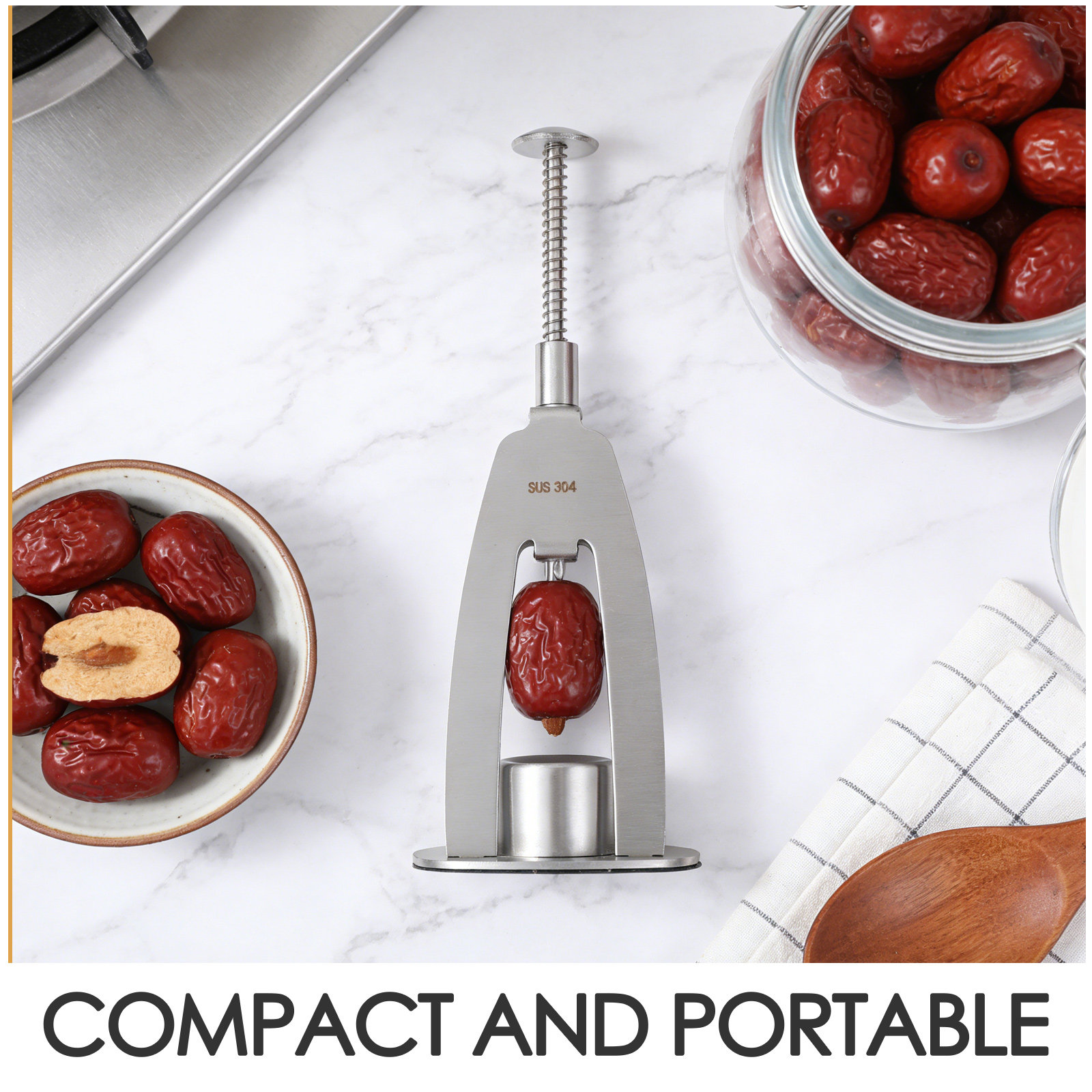 Éplucheur de dattes rouges en  - Cherry Pitter Tool avis et prix