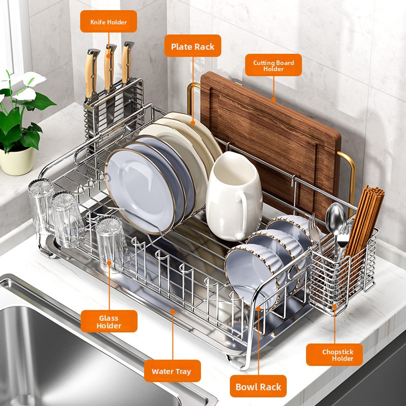 Égouttoir à vaisselle en acier - Kitchen Utensil Holder avis et prix