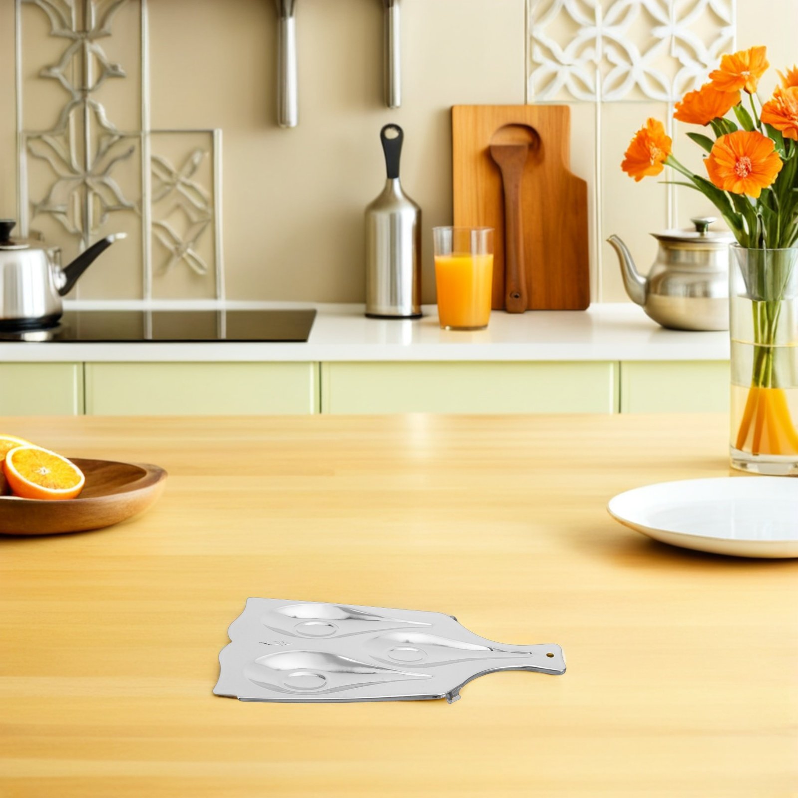 Repose-cuillère à trois compar - Kitchen Utensil Holder avis et prix