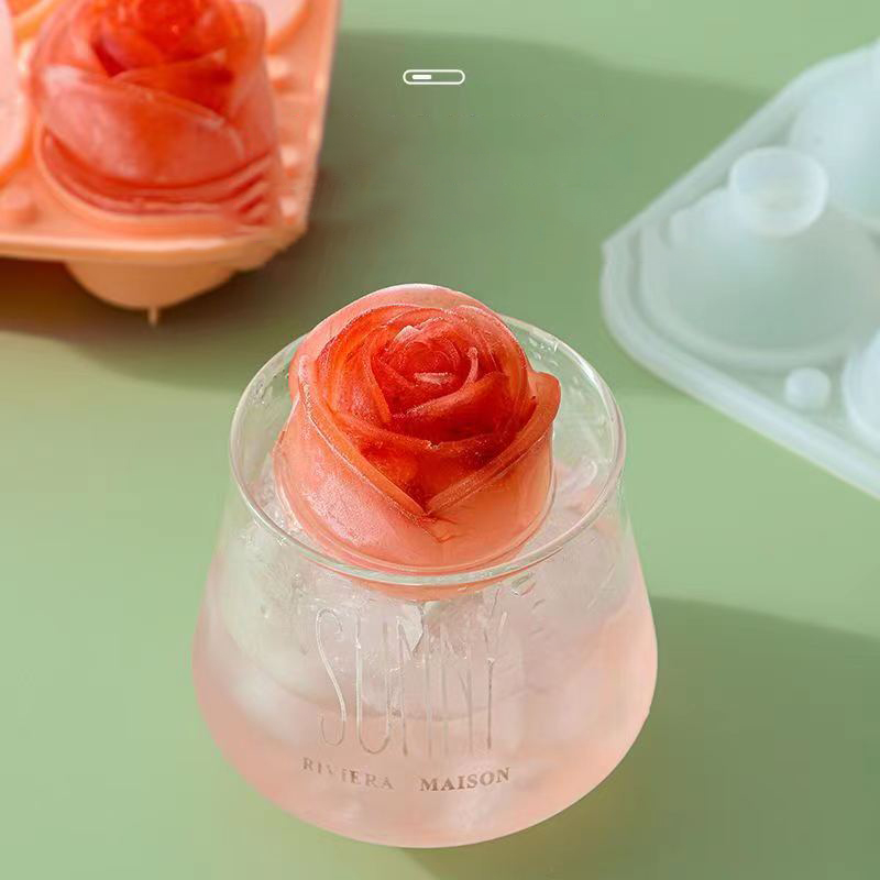 Moules à glace Rose 3D, 4 trou - Kitchen Utensil Holder avis et prix