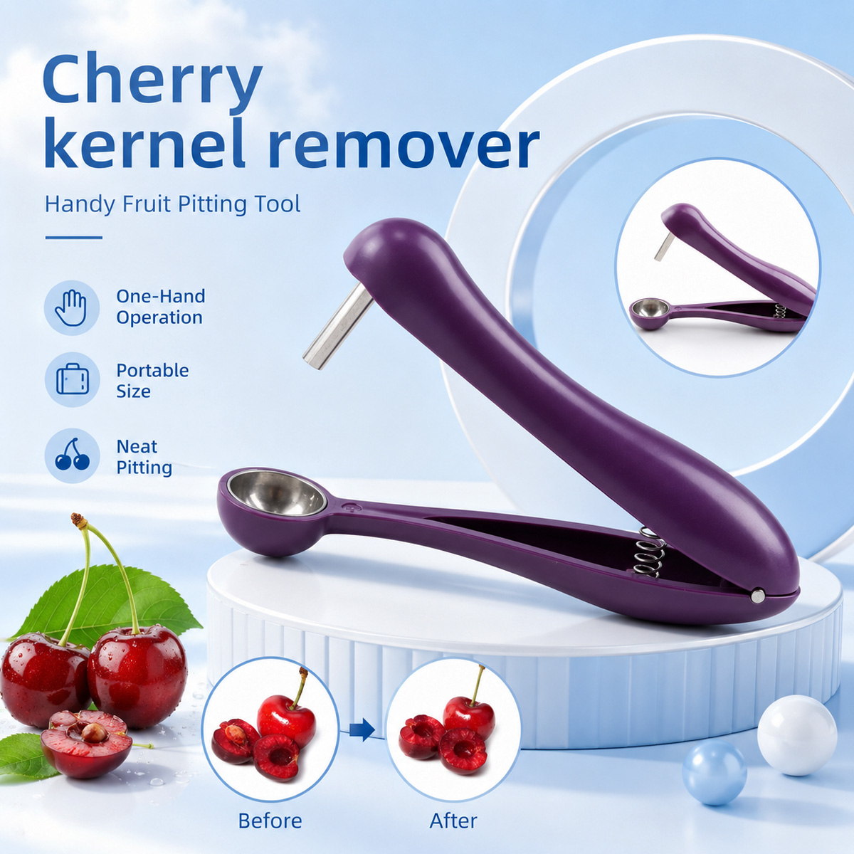 Décortiqueur de cerises manuel - Cherry Pitter Tool avis et prix